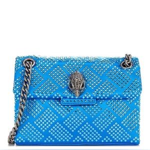 Kurt Geiger London Kensington Mini Blue Embellished Crossbody Bag
